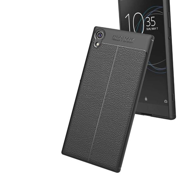 Luxury Ventilation Shockproof Rubber Case for Sony XA1 Ultra - Black