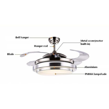 Remote Control Ultra Quiet Ceiling Fan With Dual Colour