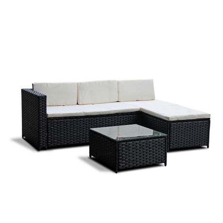 black patio lounger