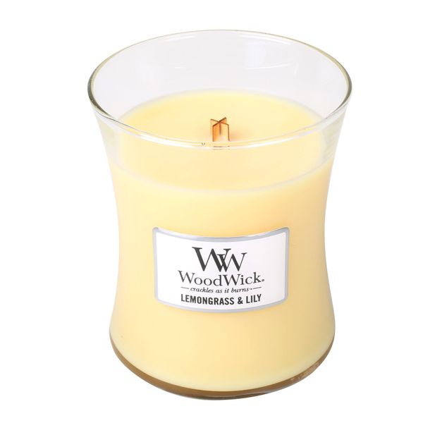 WoodWick Lemongrass &amp; Lily Medium Jar Candle