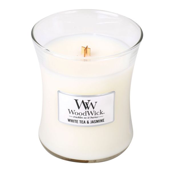 WoodWick White Tea &amp; Jasmine Medium Jar Candle