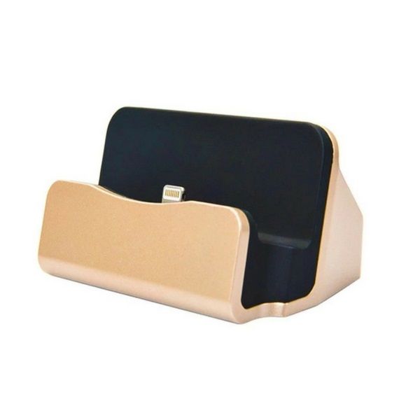Charge &amp; Sync Docking Station with Lightning Connector for iPhone - Gold