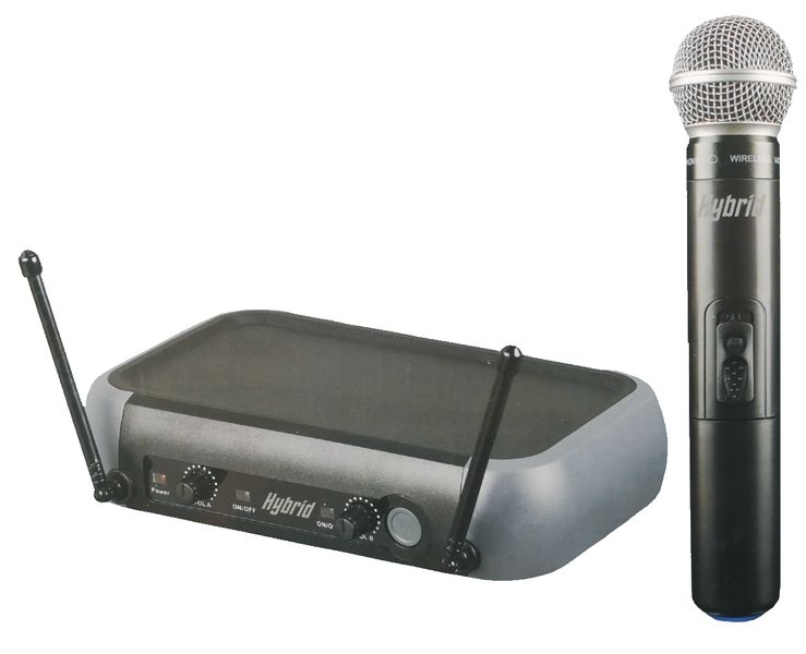 Hybrid UHF Cordless Single Hand Microphone System