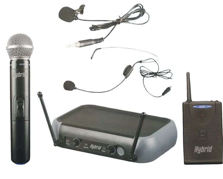 Hybrid Dual UHF Microphone Headset System