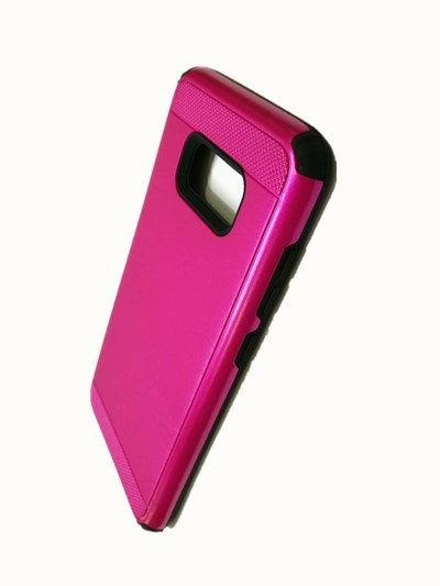 Shockproof Brushed Hard Armor Case for Samsung S8 Plus - Rose Pink