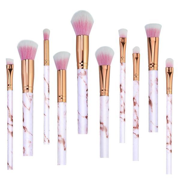10 Piece Brush Set - Pink