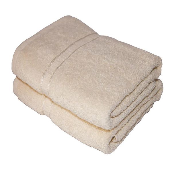 Grace Collection 2 Piece Luxury Bath Towel Set - Cream