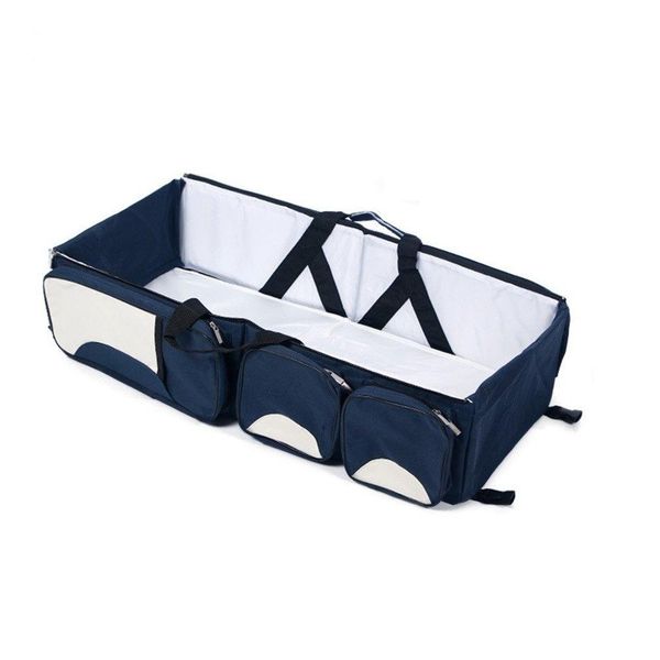 2 in 1 Travel Baby Bed &amp; Bag - Navy