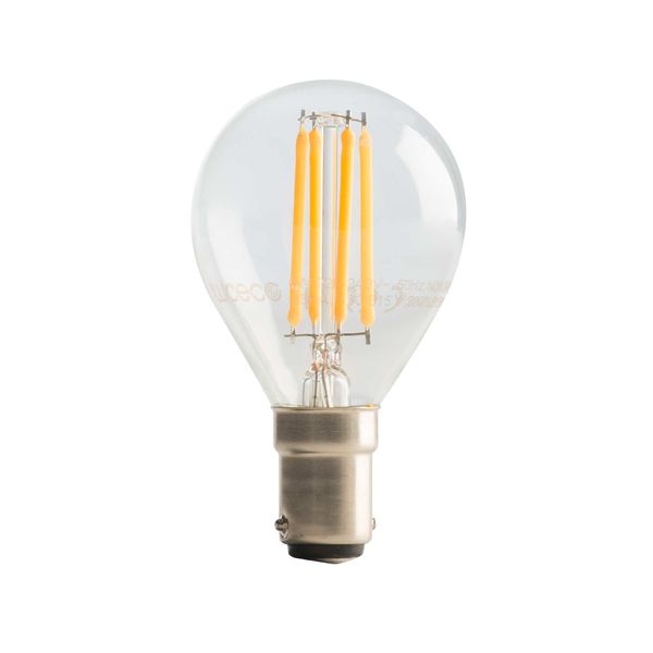 Luceco - Filament Mini Globe, Sbc15, 4W, 470Lm, Warm White, Non-Dimm Globe