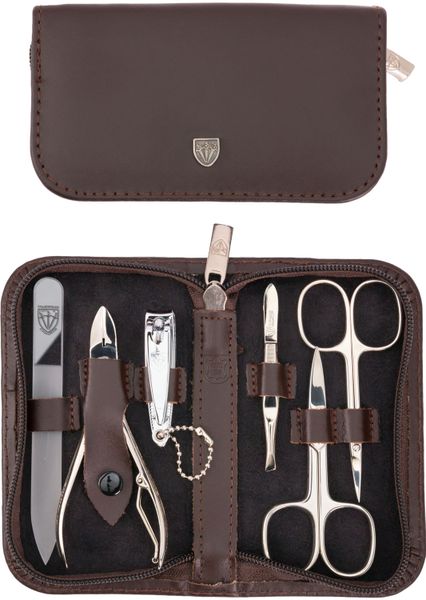 Kellermann 3 Swords Manicure Set - Dark Brown