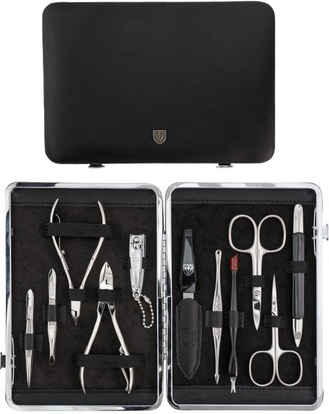 Kellermann 3 Swords Manicure Set - Black (11 Piece)