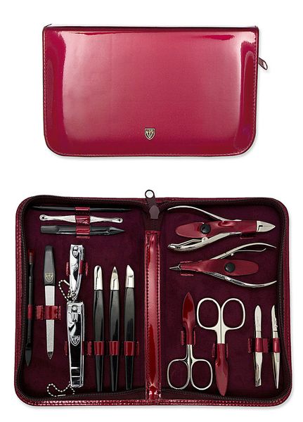Kellermann 3 Swords Manicure Set - Burgundy