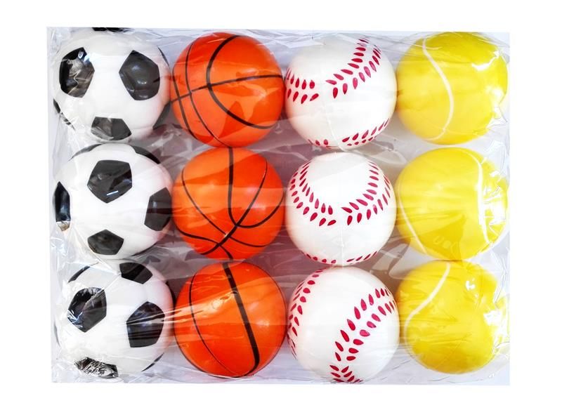 Mini Foam Mixed Balls - Multi Coloured (Pack of 12)