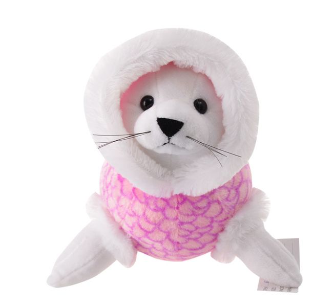 Sealife Collection Seal Plush Toy - White &amp; Pink