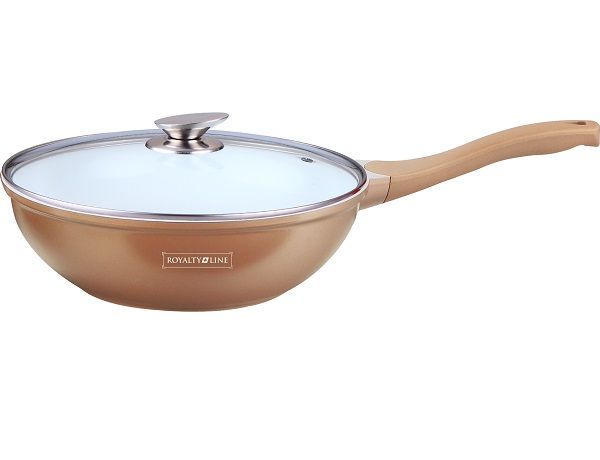 Royalty Line 28cm Ceramic Coating Wok - Red