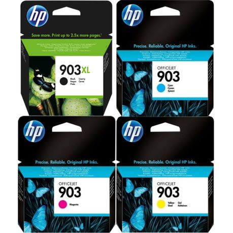 HP 903XL High Yield Ink Cartridge 4-Pack CMYK (825 Pages)
