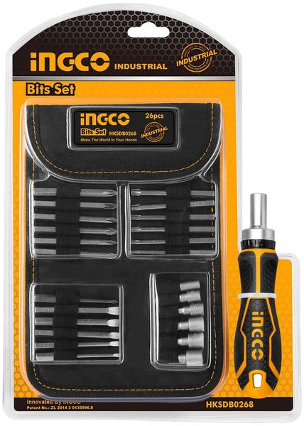 Ingco - Screwdriver Bit Set - 26 Piece
