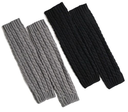 Ribbed Yoga Leg Warmers - Grey & Black | Shop Today. Get it Tomorrow ...