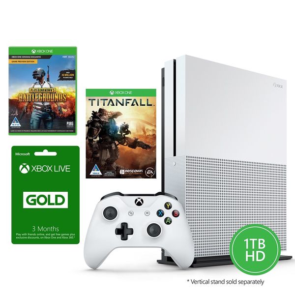 Xbox One S 1TB + Player Unknown Battlegrounds + 3 Months Live + Titanfall (Xbox One)