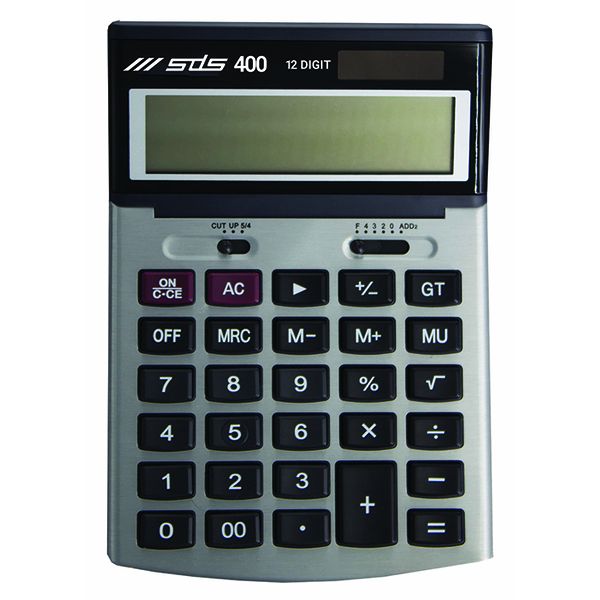SDS: 12-Digit Dual Power Premium Desk Calculator