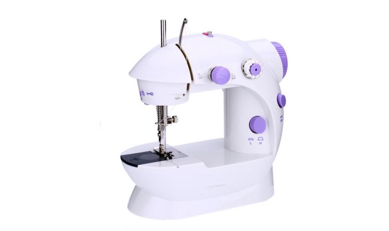 Bunker Mini Sewing Machine - White &amp; Purple