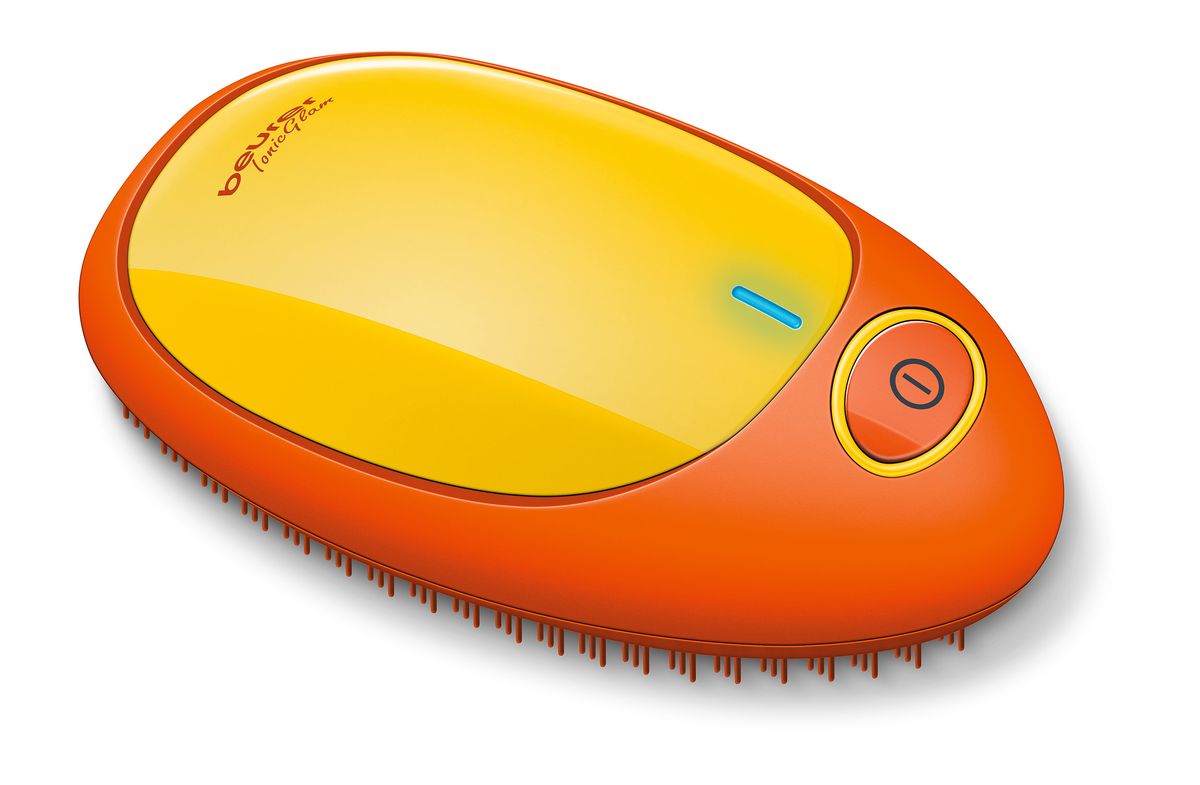 Beurer Ion Detangling Hair Brush HT 10 Orange & Yellow Shop Today