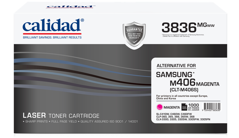 Calidad 3836-MGWW Magenta Toner Alternative For Samsung M406S