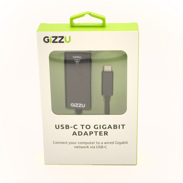 GIZZU USB-C To Gigabit Adapter - Black