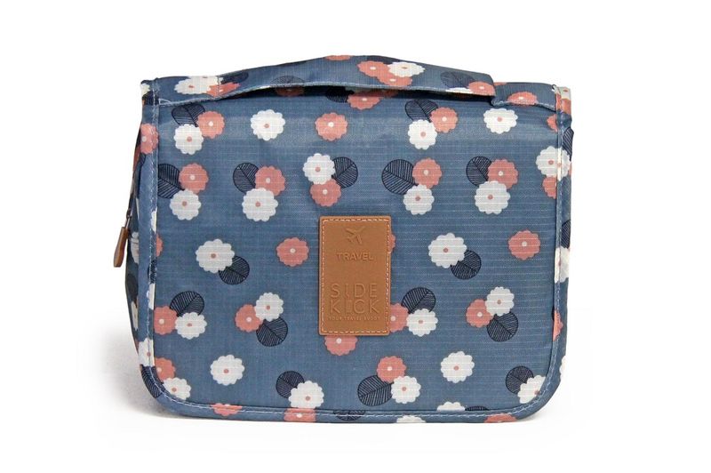 Sidekick Hanging Toiletry Bag - Blue Floral