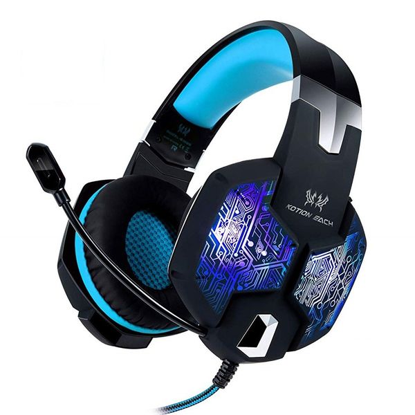 KOTION G1000 Gaming Headset with LED Light - Blue