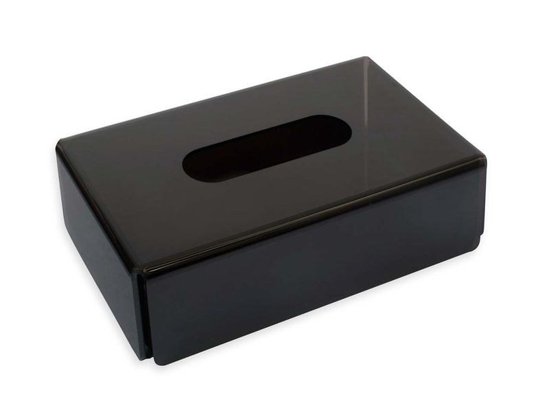 Perspex Rectangular Tissue Box - Black