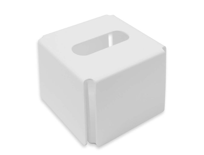Perspex Square Tissue Box - White