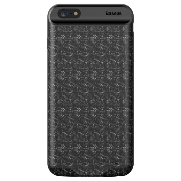 Baseus 7300mAh Plaid Power Bank Case for iPhone 6 Plus &amp; 6S Plus - Black