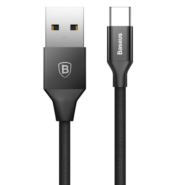 Baseus 1.2m - 3A Yiven USB Type-A 2.0 to Type-C Cable - Black
