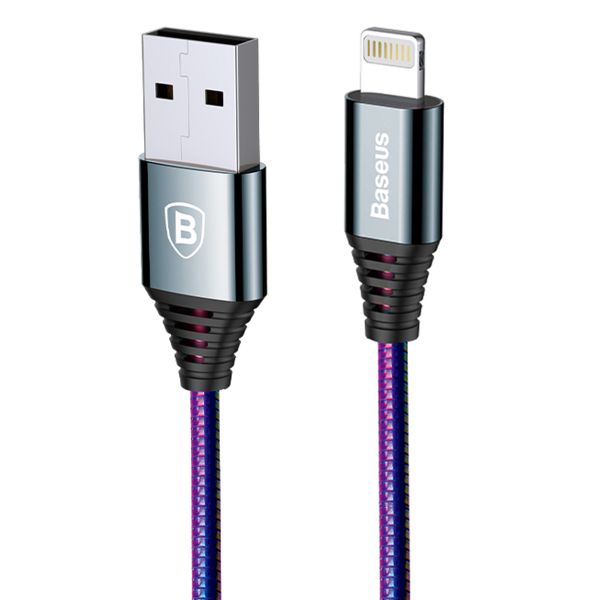 Baseus 1m - 2A Discolor USB Type-A 2.0 to Lightning Cable - Tarnish