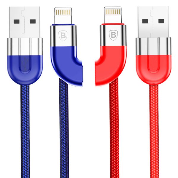 Baseus 1m - 2A Dual Magnetic USB Type-A 2.0 to Lightning Cable - Blue &amp; Red