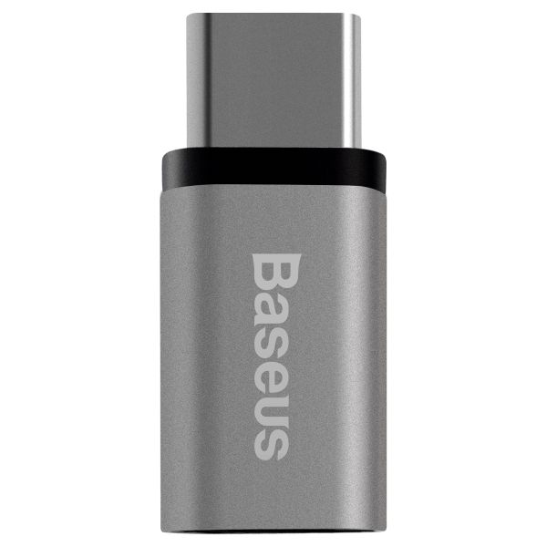 Baseus 2.4A Sharp Micro USB to USB Type-C Adapter - Space Grey