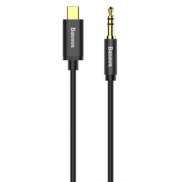 Baseus 1.2m Yiven USB Type-C Male to 3.5 Male AUX Audio Cable (M01) - Black