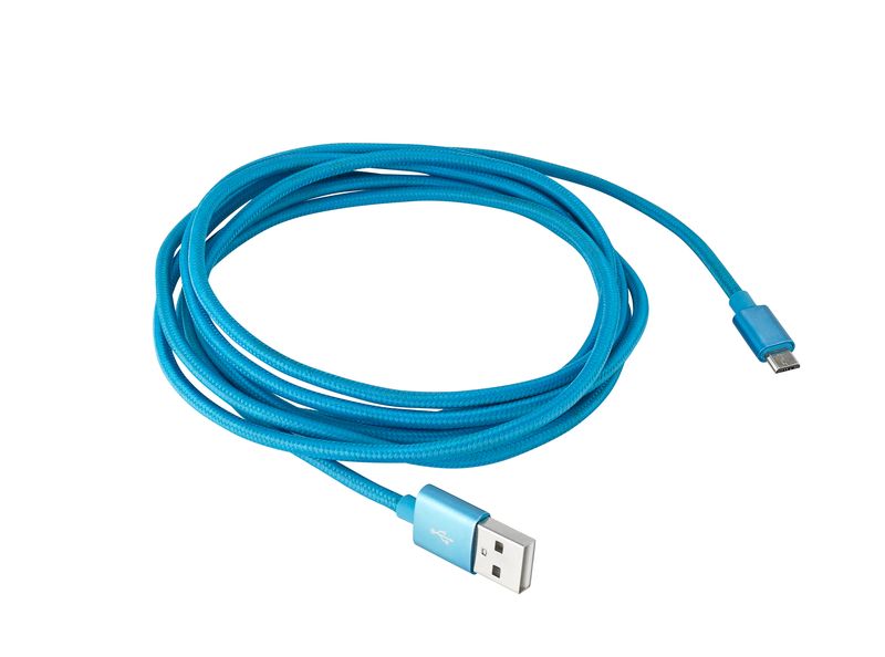 Whizzy Extra Long USB Charge &amp; Data Sync Cable - Blue