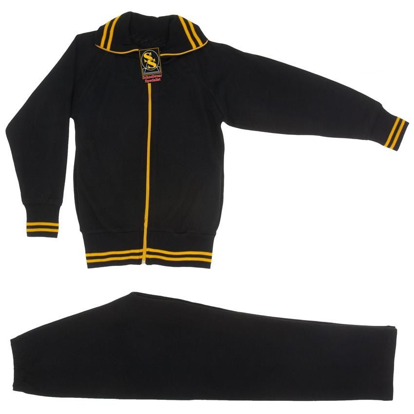 SS Unisex Woollen School Tracksuits Black & Gold Buy Online in