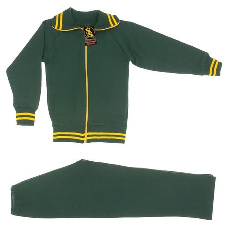 green and gold tracksuit