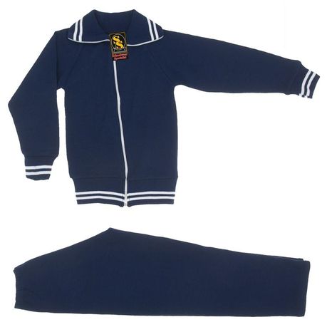 navy and white tracksuit