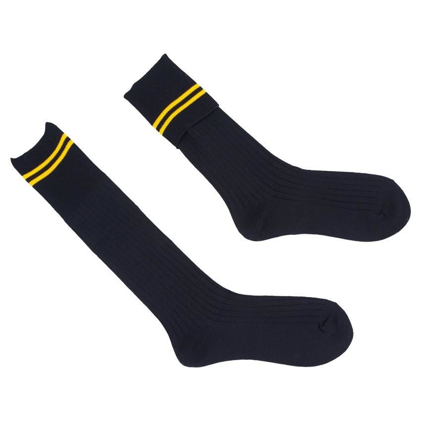 Schoolwear Specialist Long School Socks - Black/Gold (Size: S) | Buy ...