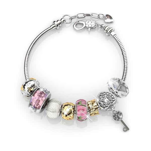 Destiny Madison Pink Bracelet With Swarovski Cry image