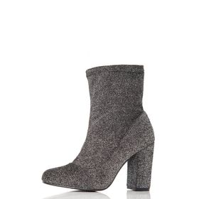 Quiz Textured Block Heel Ankle Boots 