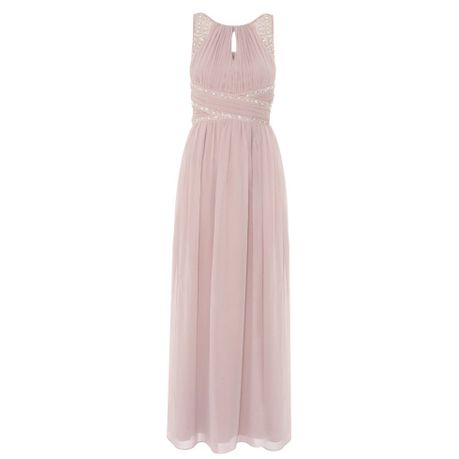chiffon embellished maxi dress
