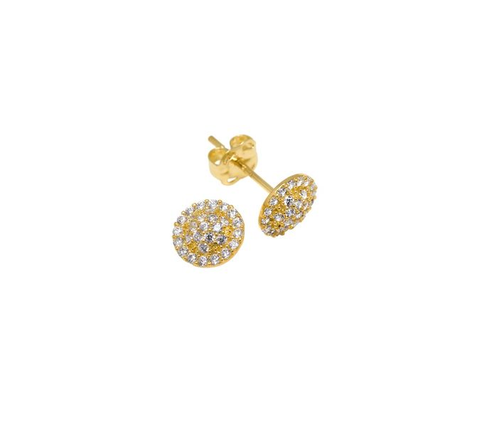 Art Jewellers 9ct CZ Stud Earrings - Yellow Gold
