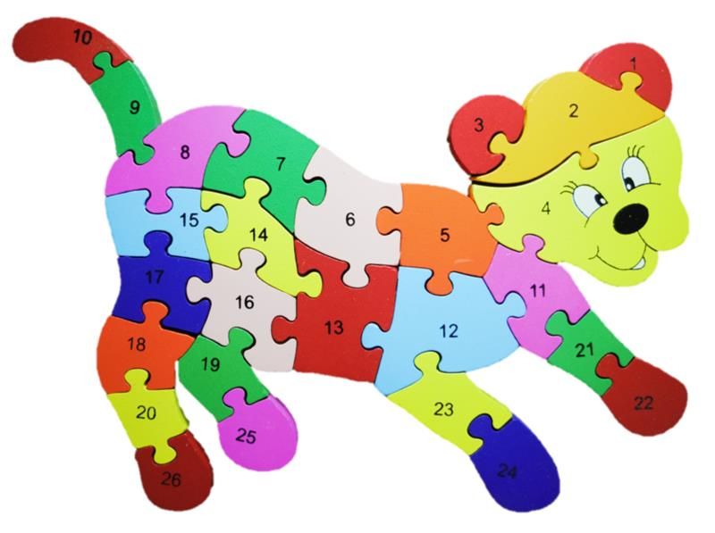 Wooden Puzzle - Playful Tiger