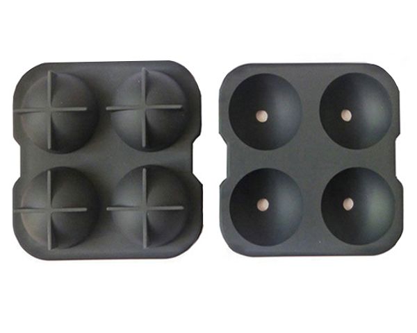 Flexible Silicone Ice Ball Mold - Black