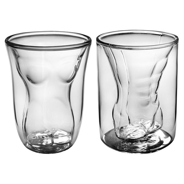 Funny Male &amp; Female Shot Glasses - 2 Pack